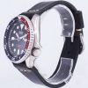 Seiko Automatic SKX009J1-LS14 Diver's 200M Japan Made Black Leather Strap Men's Watch