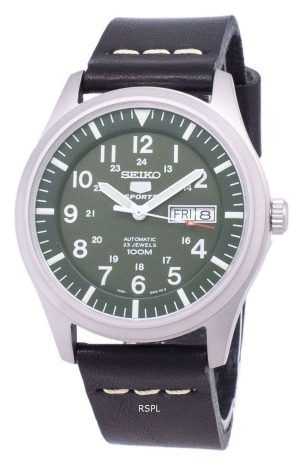 Seiko 5 Sports SNZG09K1-LS14 Automatic Black Leather Strap Men's Watch