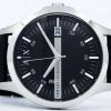 Armani Exchange Black Dial Leather Strap AX2101 Mens Watch