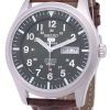 Seiko 5 Sports Automatic Japan Made Ratio Brown Leather SNZG09J1-LS7 Men's Watch