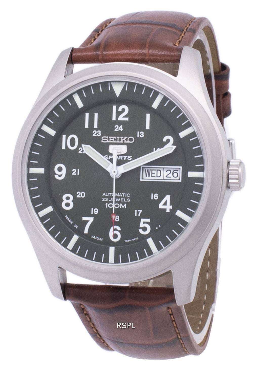 Seiko 5 automatic leather sales