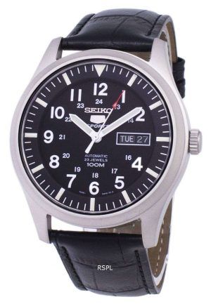 Seiko 5 Sports Automatic Ratio Black Leather SNZG15K1-LS6 Men's Watch