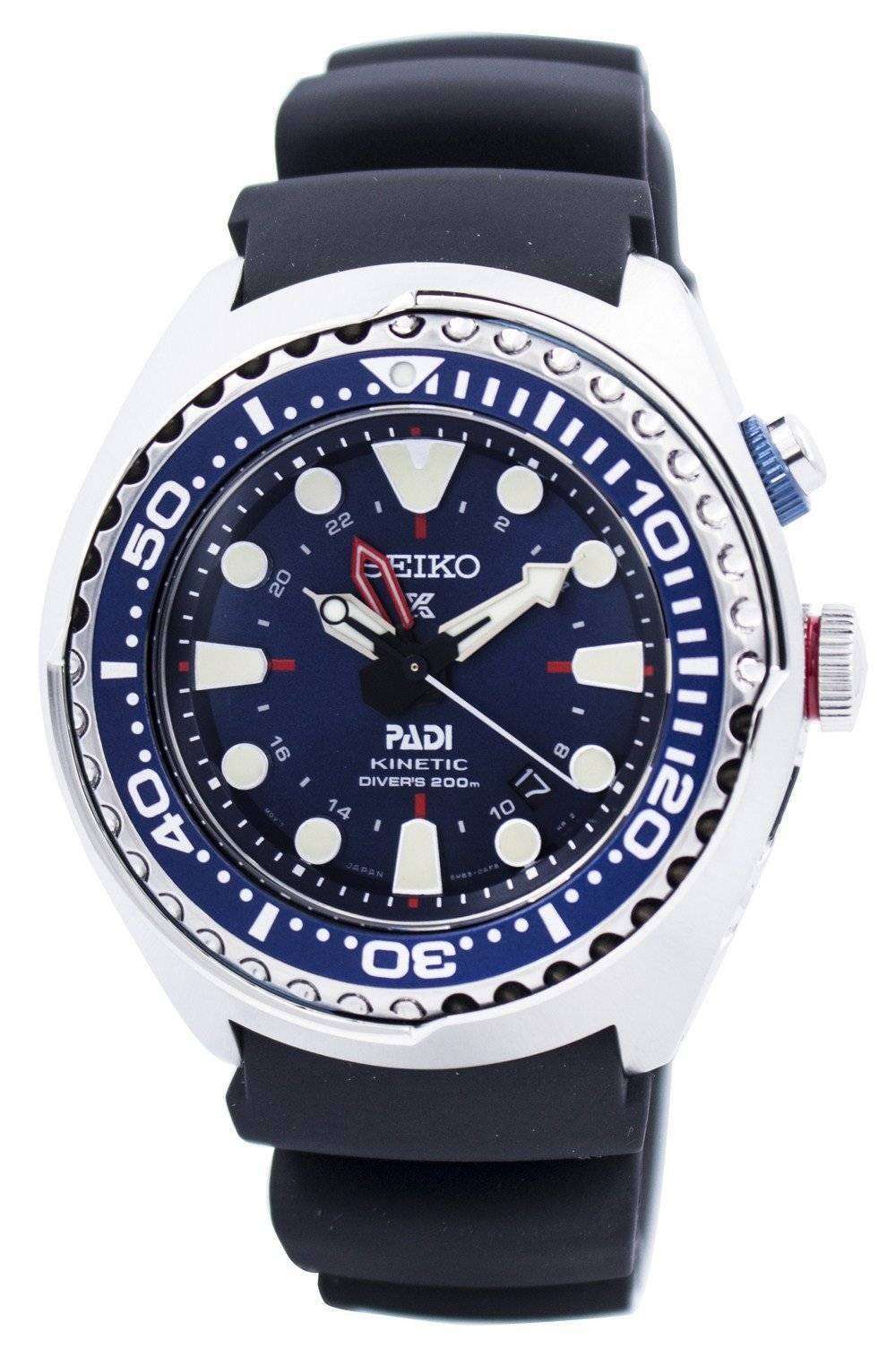 seiko prospex kinetic men's stainless steel bracelet watch