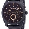 Fossil Machine Mid-Size Chronograph Black IP Stainless Steel FS4682 Mens Watch