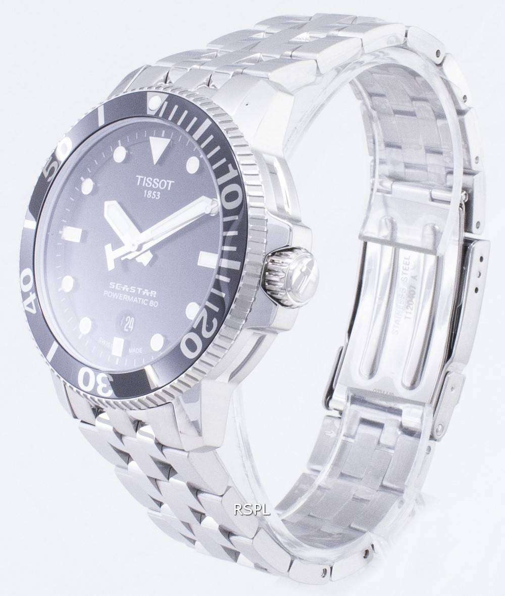 Tissot T-Sport Seastar T120.407.11.051.00 T1204071105100 Powermatic 80 300M Men's Watch
