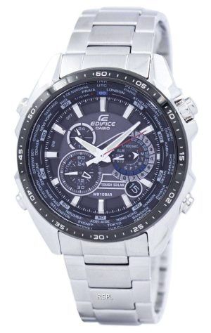 Casio Edifice Tough Solar Chronograph World Time EQS-500DB-1A1 EQS500DB-1A1 Men's Watch