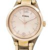 Fossil Georgia Mini Rose Dial Sand Leather Strap ES3262 Womens Watch