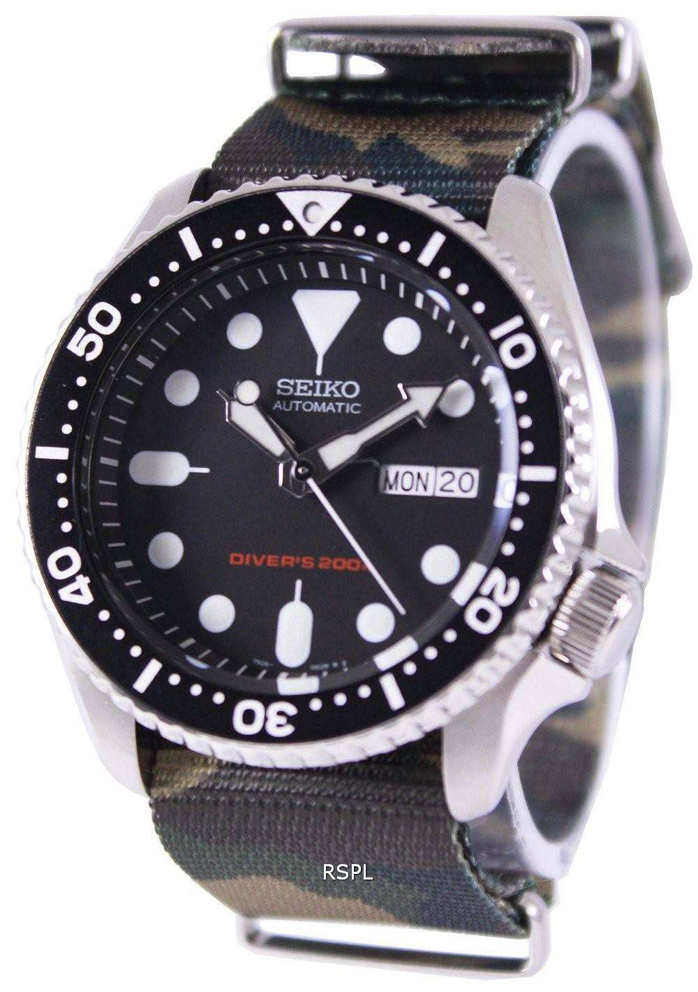 Seiko Automatic Diver s 200M Army NATO Strap SKX007K1 NATO5 Men s Watch