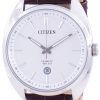Citizen White Dial Leather Strap Quartz BI5090-09A Men's Watch