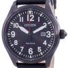 Citizen Black Dial Leather Strap Eco-Drive BM6835-23E 100M Men's Watch