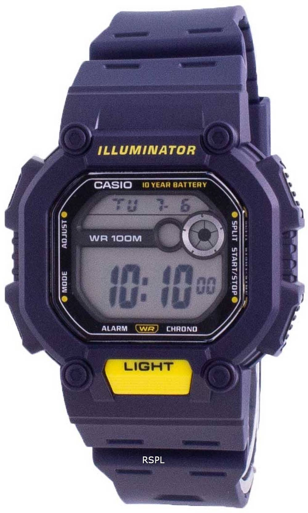 Casio Youth Illuminator Digital W 737H 2A W737H 2A 100M Mens Watch