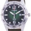 Citizen Green Dial Nylon Strap Quartz BI1041-06X 100M Mens Watch