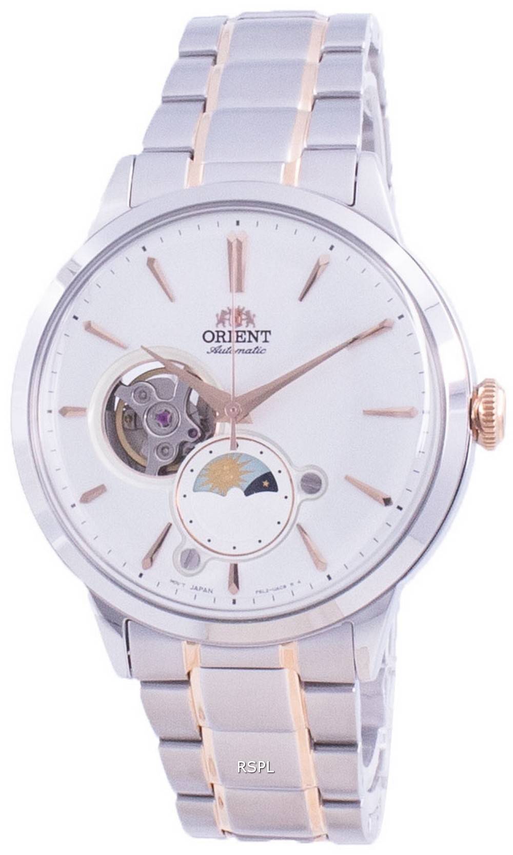 Orient Classic Bambino Sun Moon Phase Automatic RA-AS0101S10B Mens Watch
