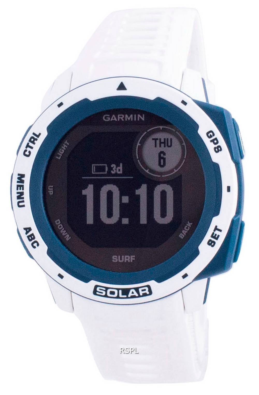 Garmin Instinct Solar Surf Edition Fitness GPS White Silicone Band 010-02293-08 Multisport Watch 1 Garmin Instinct Solar Surf Edition Fitness GPS White Silicone Band 010-02293-08 Multisport Watch