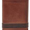 Fossil Quinn Trifold Brown ML3645200 Mens Wallet