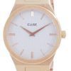 Cluse Vigoureux H-Link White Dial Rose Gold Tone Stainless Steel Quartz CW0101210001 Womens Watch
