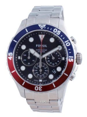 Fossil FB-03 Chronograph Black Dial Stainless Steel Quartz FS5767 100M Mens Watch