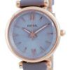 Fossil Carlie Mini Grey Dial Leather Quartz ES5068 Women's Watch