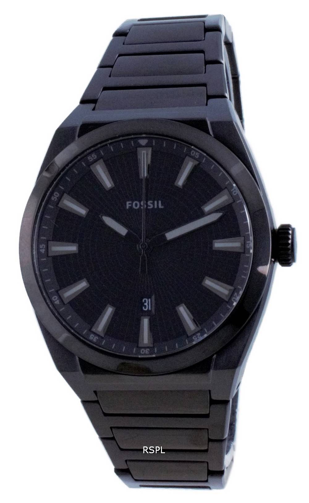 Fossil Everett Black Dial Stainless Steel Quartz FS5824 Men's Watch 1 Fossil Everett Black Dial Stainless Steel Quartz FS5824 Men's Watch