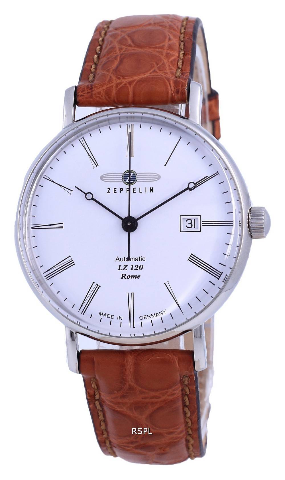 Zeppelin LZ120 Rome White Dial Leather Automatic 7154-1 71541 Men's Watch 1 Zeppelin LZ120 Rome White Dial Leather Automatic 7154-1 71541 Men's Watch
