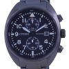 Citizen Chronograph Black Dial Stainless Steel Eco-Drive CA7047-86E 100M Mens Watch