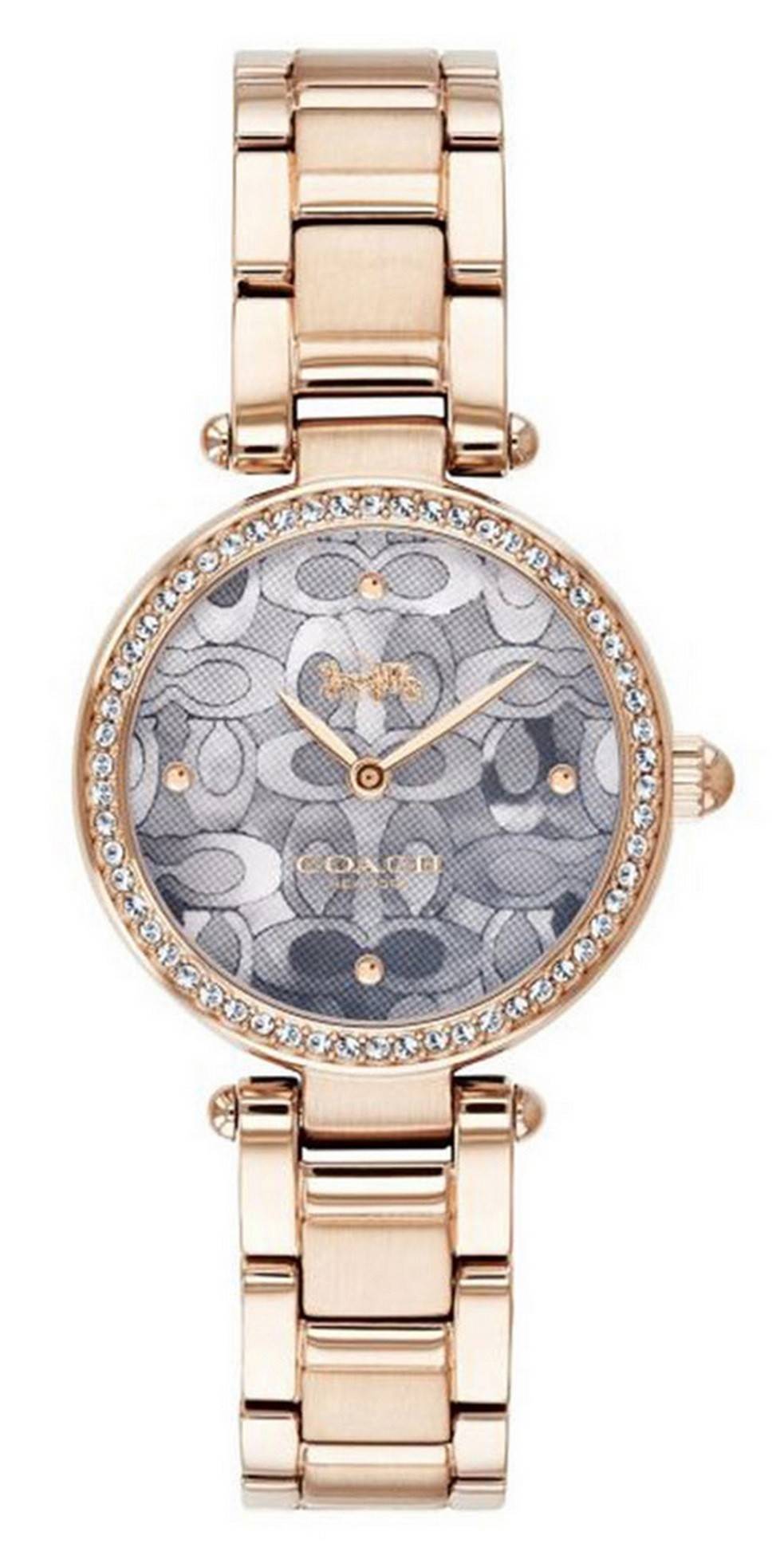 Coach Park Crystal Accents Rose Gold Tone Stainless Steel Quartz 14503226 Womens Watch