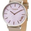 Coach Perry Lilac Mother of Pearl Dial Leather Strap Quartz 14503245 Womens Watch
