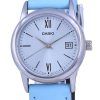 Casio Blue Dial Stainless Steel Analog Quartz LTP-V002L-2B3 LTPV002L-2 Womens Watch