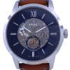 Fossil Townsman Skeleton Dial Leather Automatic ME3154 Mens Watch