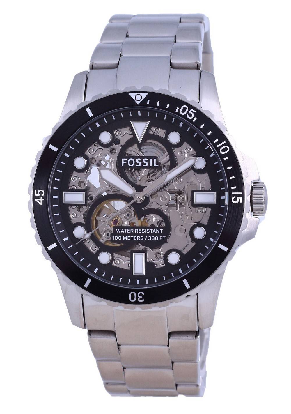 Fossil FB-01 Black Dial Open Heart Automatic ME3190 100M Mens Watch