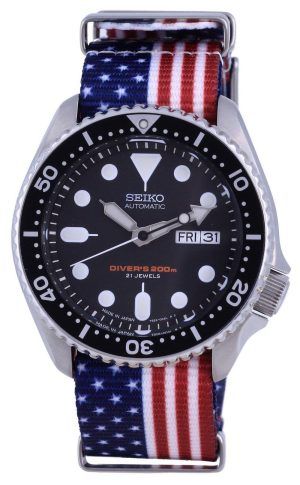 Seiko Automatic Divers Japan Made Polyester SKX007J1-var-NATO27 200M Mens Watch