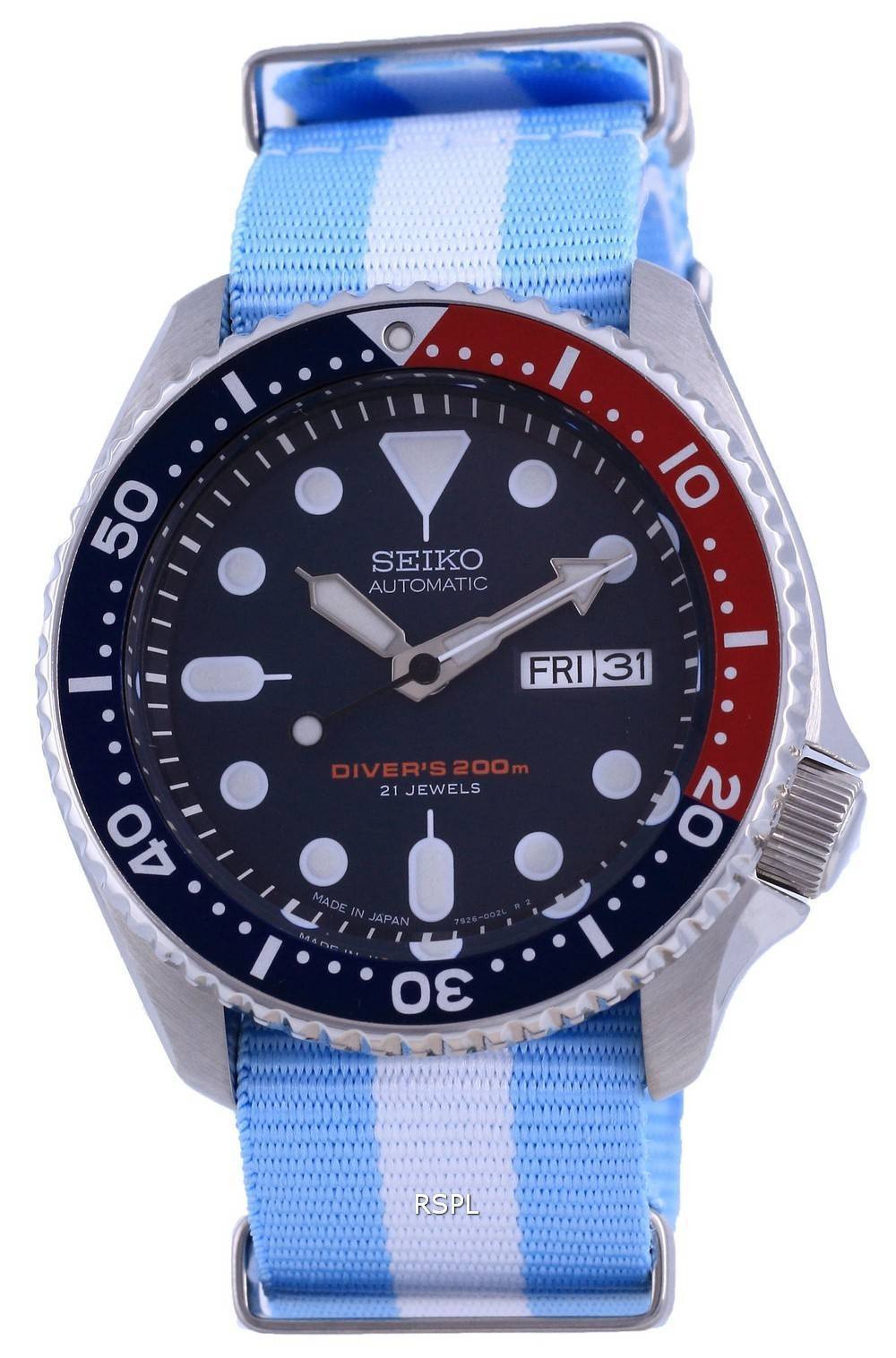 Seiko Automatic Divers Polyester Japan Made SKX009J1 var NATO24