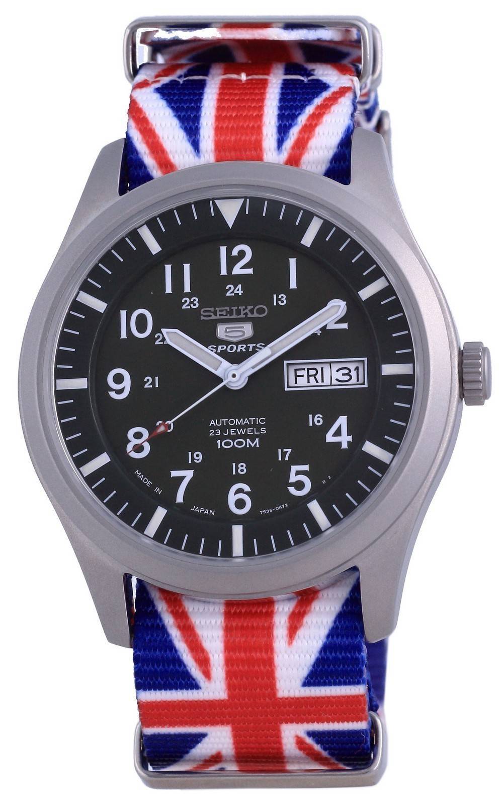 Seiko 5 Sports Automatic Japan Made SNZG09J1 var NATO28 100M Mens Watch Citywatches .za