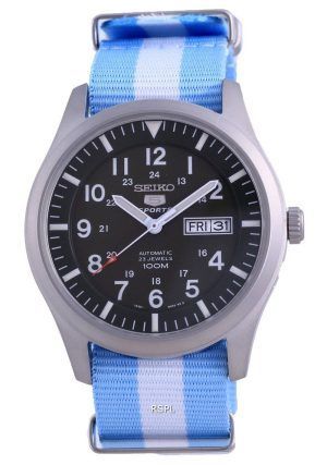 Seiko 5 Sports Military Automatic Polyester SNZG09K1-var-NATO24 100M Mens Watch