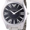 Emporio Armani Super Slim Black Dial Stainless Steel Quartz AR2022 Mens Watch