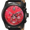 Ferrari Primato Chronograph Leather Strap Quartz 0830447 Mens Watch