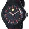 Ferrari Scuderia Pilota Evo Black Dial Leather Strap Quartz 0830712 Mens Watch
