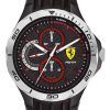 Ferrari Scuderia Pista Black Dial Silicon Band Quartz 0830722 Mens Watch