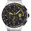 Ferrari Scuderia Pista Chronograph Black Dial Stainless Steel Quartz 0830729 Mens Watch