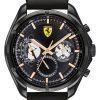 Ferrari Scuderia Speedracer Open Heart Leather Strap Quartz 0830752 Mens Watch