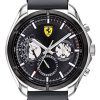 Ferrari Scuderia Speedracer Open Heart Leather Strap Quartz 0830753 Mens Watch