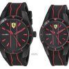 Ferrari Scuderia Redrev Black Dial Silicon Strap Quartz 0870021 With Set Mens Watch
