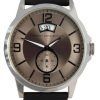 FCUK Brown Dial Leather Strap Quartz FC1209B Mens Watch
