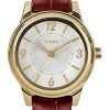 Timex Core Silver Dial Leather Strap Quartz TW2R85800 Womens Watch