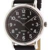 Timex Weekender Black Dial Leather Strap Quartz TW2T30700 Mens Watch