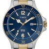 Timex Harborside Blue Dial Two Tone Stainless Steel Quartz TWG019600 Mens Watch