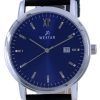 Westar Blue Dial Leather Strap Quartz 50244 STN 104 Mens Watch