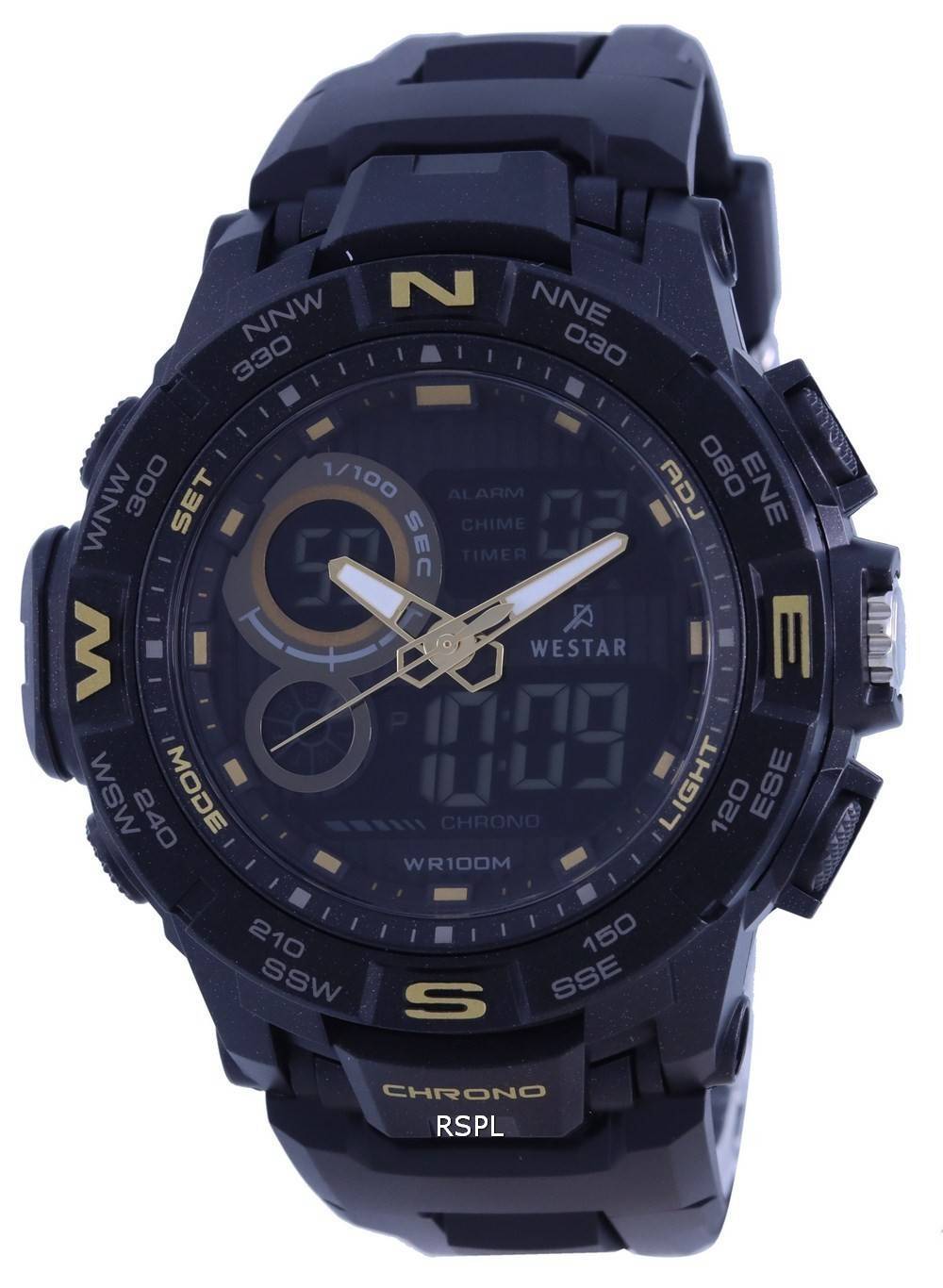 Westar Analog Digital Black Dial Quartz 85010 PTN 002 100M Mens Watch 1 Westar Analog Digital Black Dial Quartz 85010 PTN 002 100M Mens Watch