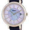 Fossil Jacqueline Mother-Of-Pearl Dial Leather Strap Solar ES5093 Womens Watch