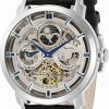 Invicta Objet D Art Skeleton Dial Leather Strap Automatic 32298 Mens Watch